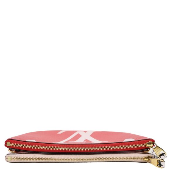 Louis Vuitton  Double Zip Pochette Giant Monogram Jungle Crossbody Bag Red - Picture 5 of 16